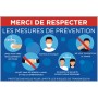 Pancartes « Merci de respecter les mesures de prévention »