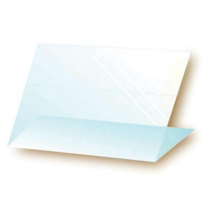 Paquet de 10 Chevalets translucides « Plexiglas » 6x4 cm