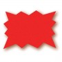 Paquet de 50 étiquettes rouge fluo - 7x5 cm - forme éclatée