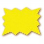 Paquet de 50 étiquettes jaune fluo - 7x5 cm - forme éclatée