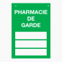 Plaques professionnelles "Pharmacie de garde" pour officine, pharmacie